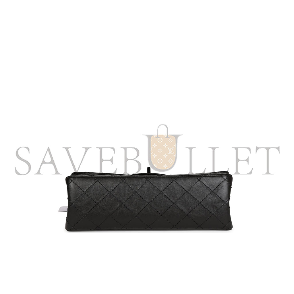 CHANEL MASTER AGED CALFSKIN QUILTED 2.55 REISSUE FLAP SO BLACK A37587 (28*19.5*7.5cm)